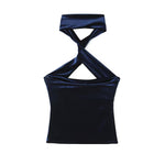 Load image into Gallery viewer, Velvet Halter Tank

