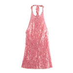 Load image into Gallery viewer, Sequin Halter Dress
