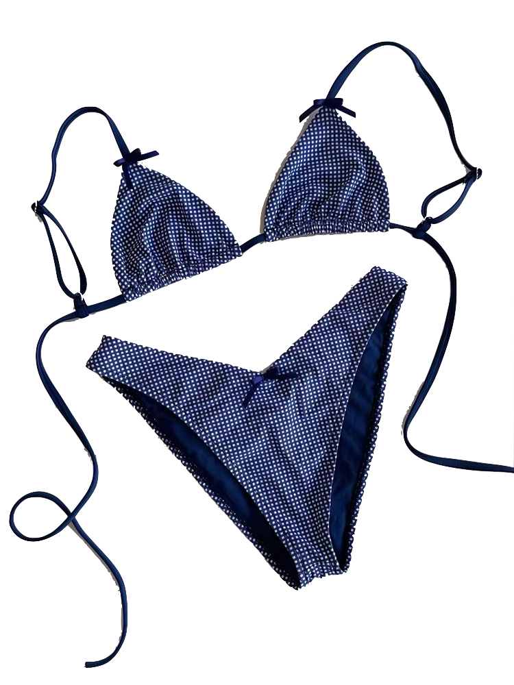 Gingham Triangle Bikini