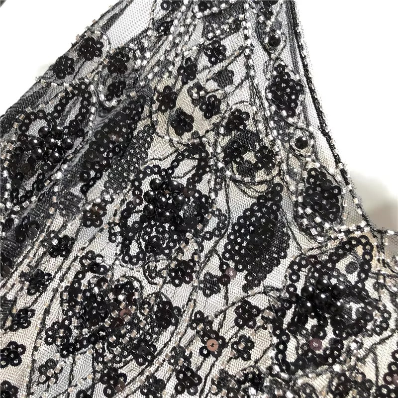 Beaded Mesh Top