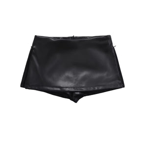 Faux Leather Mini Skirt
