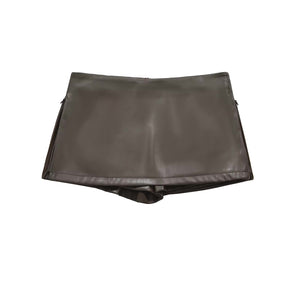 Faux Leather Mini Skirt