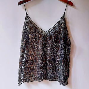 Beaded Mesh Top