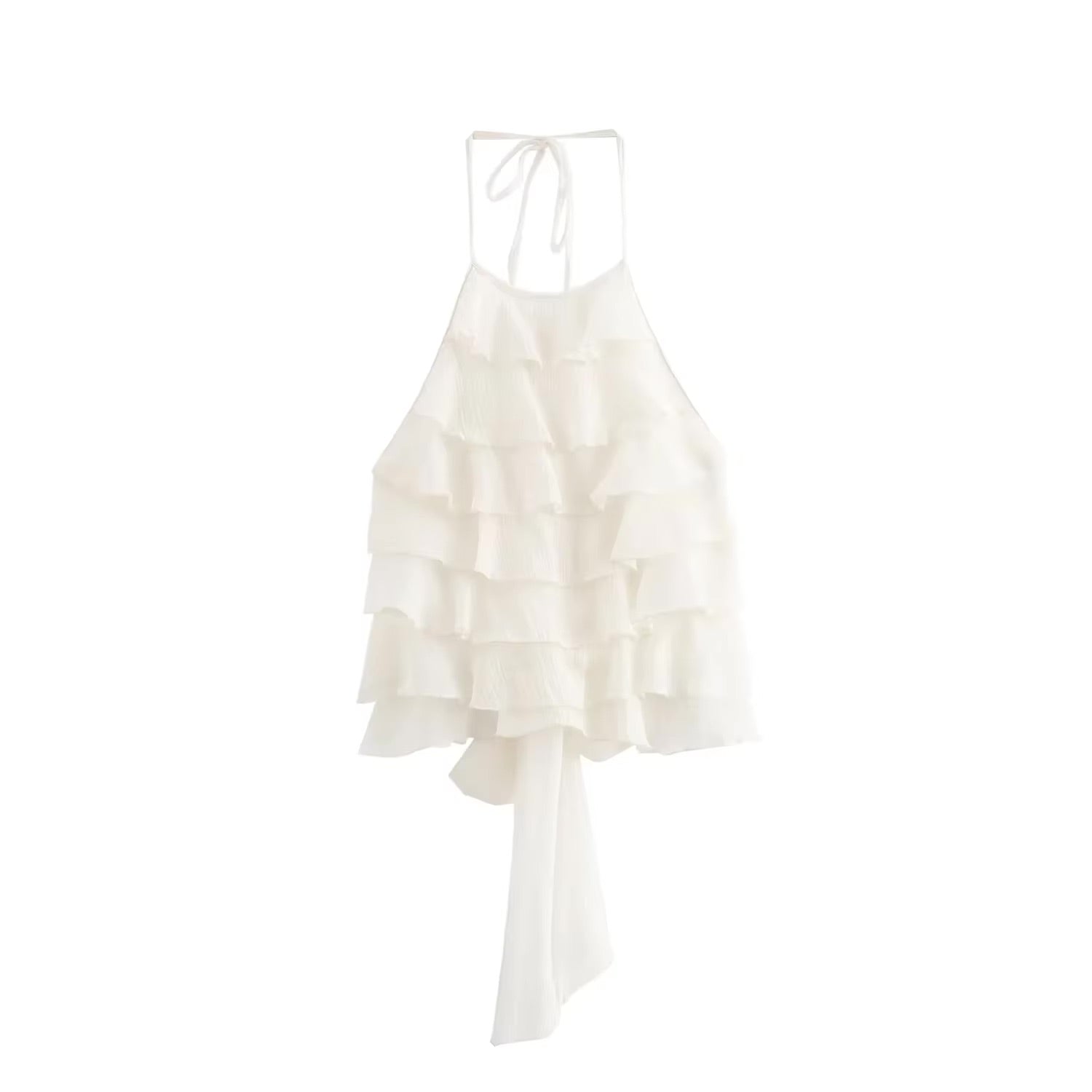 Ruffled Halter Tank