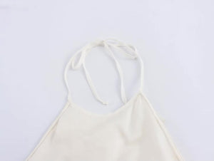 Ruffled Halter Tank