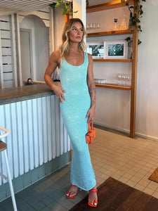 Sequin Glitter Maxi Dress