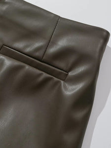 Faux Leather Mini Skirt