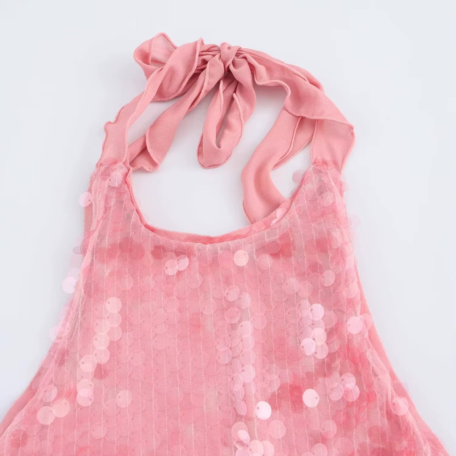 Sequin Halter Dress