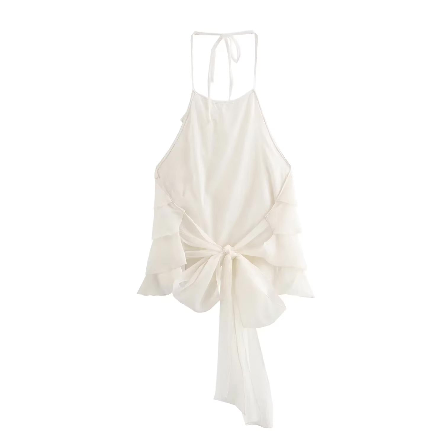 Ruffled Halter Tank