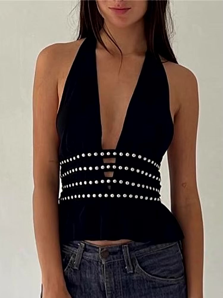 Sequin Halter Top