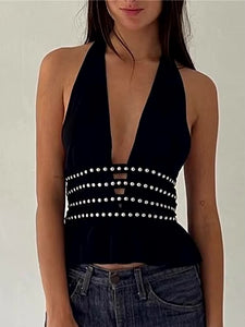 Sequin Halter Top
