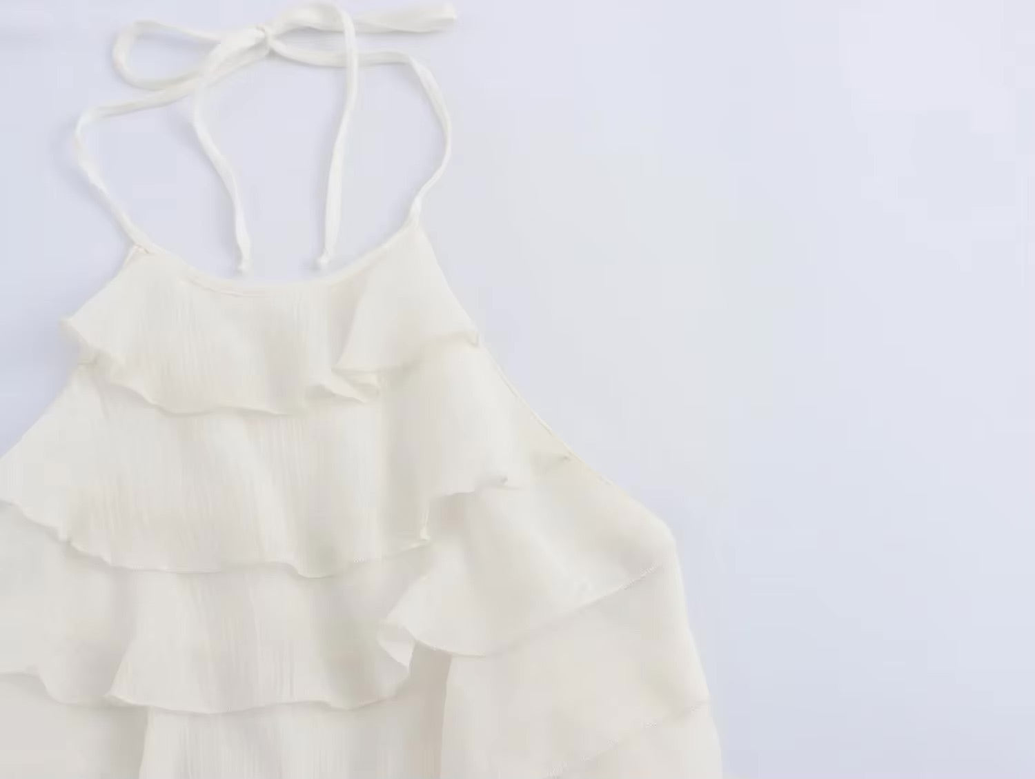 Ruffled Halter Tank