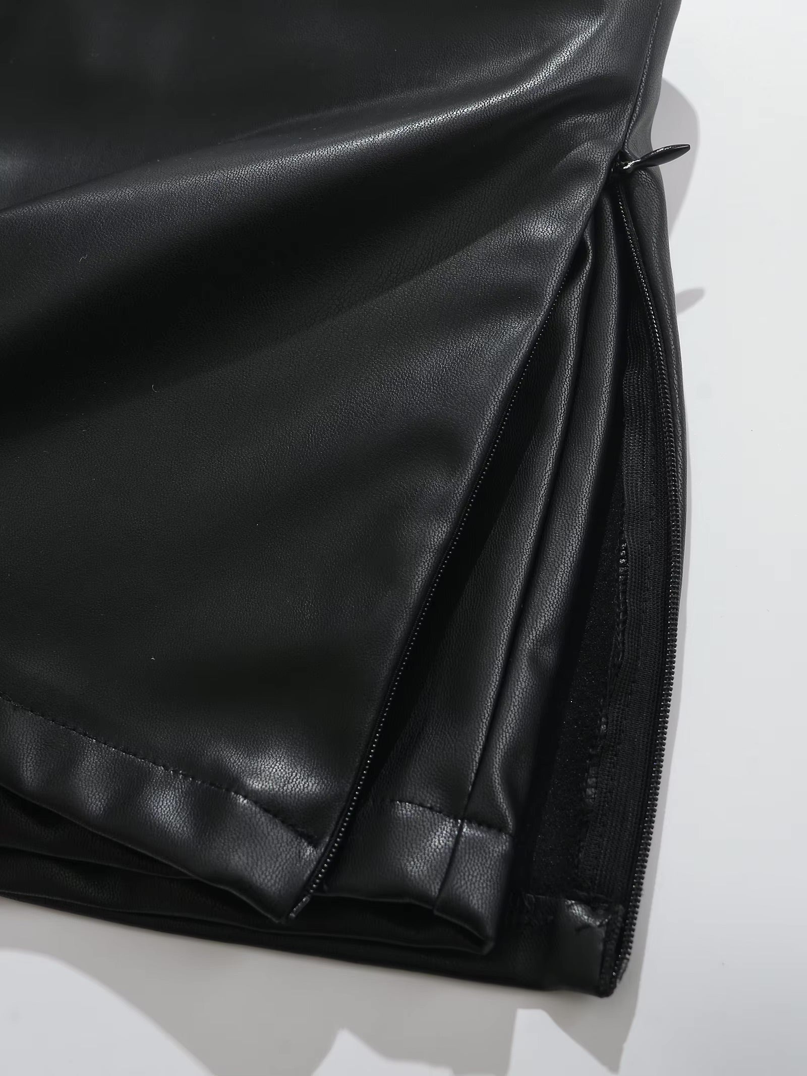 Faux Leather Mini Skirt