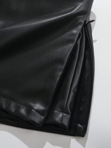 Faux Leather Mini Skirt